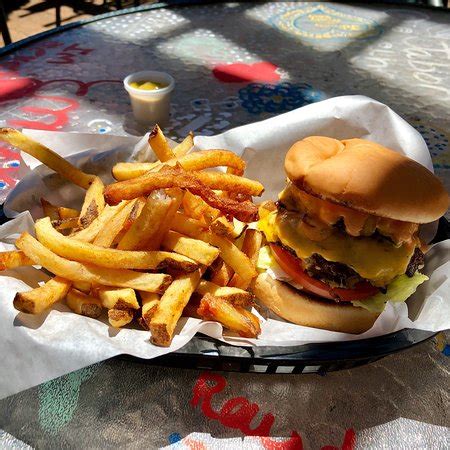 101 burger - Haven Burgers is a staple in Mesa, for good reason! Just beware that you may suffer from a food coma after! Bf ordered the popular Haven Burger ($7.59) which comes with pastrami and I had the California Burger- bacon, avocado, cheese ($7.99). We split some fries ($3.39). Bf took our order to go but noted that it was packed!